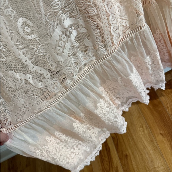 Torrid Size 2 Maxi Lace Button-Front Dress light peach ivory peach 🍑 - Picture 6 of 13